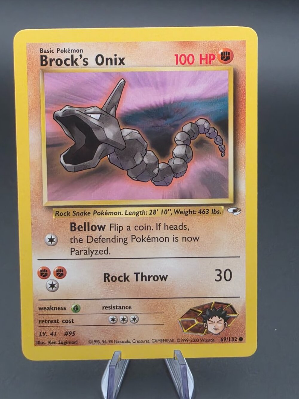 Brock's Onix 69/132 Common Gym Heroes Pokemon HP